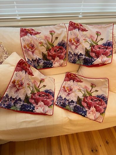Dunnes pink and floral cushion covers x4