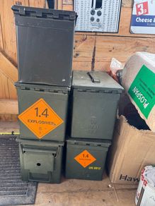 Empty ammo boxes