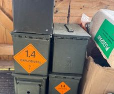 Empty ammo boxes