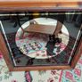 Vintage silhouette mirror lady image in black in wooden frame Image 5