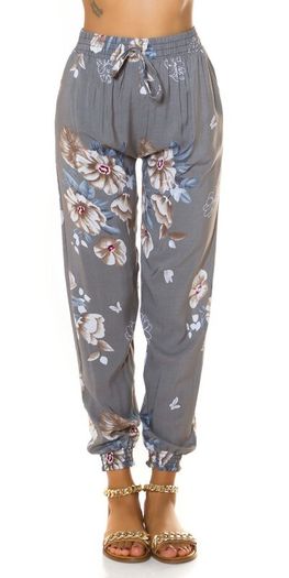 Highwaist Summer with Print GRAU m-l L/XL