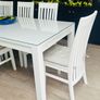 Solid oak dining chairs x 8 Image 3