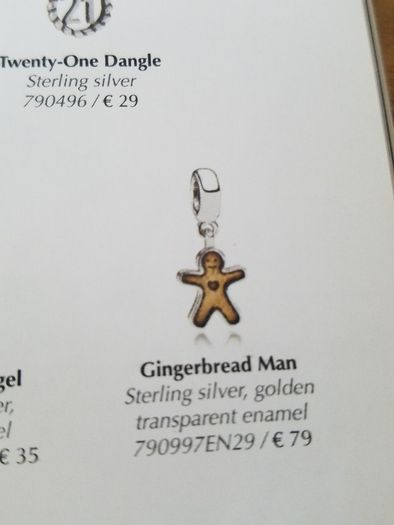Pandora Charm Gingerbread Man BNIB