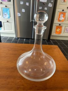 Beautiful glass decanter