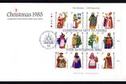1985 Guernsey Christmas "Gift bearers" Sheet Commemorative Stamps Official First Day Cover (FDC)