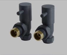 Brand New Grey Matte Radiator Valves Unused & Boxed