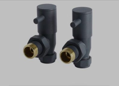 Brand New Grey Matte Radiator Valves Unused & Boxed
