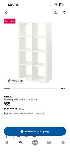 IKEA KALLAX Unit with Inserts
