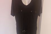 Brand New black Pep&amp;co knee length V-neck dress size UK16/18 EU44/46 Postage included