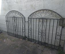 Pair wrought iron gates