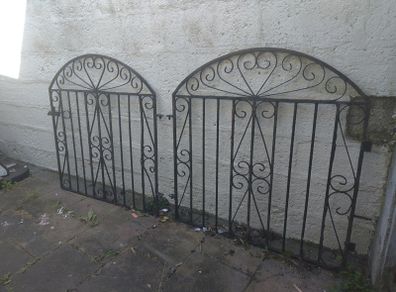 Pair wrought iron gates