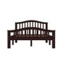 Bed Frame Dark Brown Solid Pinewood 120x200 cm Image 3