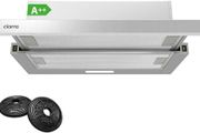 Telescopic Cooker Hood 60cm 370m/h Built-in Extractor Hood 600mm with LED Light 2 Speeds Integrated Kitchen Extractor Fan