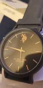 U.S. Polo Assn black quartz watch Its the epitome of understated