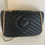 ladies black padded bag with gold coloured hardware. Brand new Image 3