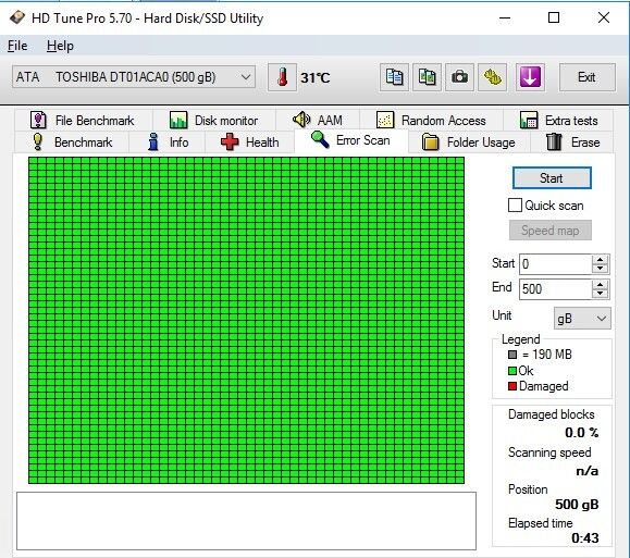 Toshiba 500GB 3.5" 7200rpm SATA HDD Desktop Pc