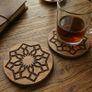 2 Coasters acasia wood Image 4