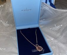Newbridge Sliver Rose Gold Necklace Pendant Lotus Flower