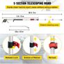 Telescoping Pressure Washer Wand, 609.6 cm 5-Section Length Adjustable, Max. 4000 PSI Pressure, Fit for 9.525 mm Quick Connection w/ Extension Wand Image 2