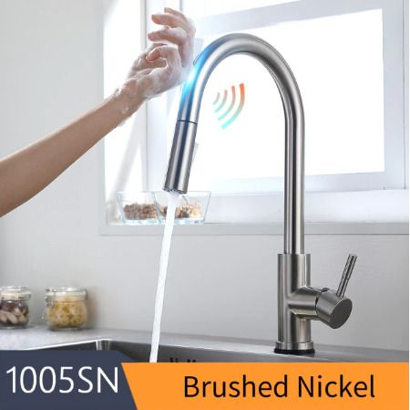 BRAND NEW Smart Touch Kitchen Faucets Crane For Sensor Kitchen Water Tap Sink Mixer Rotate Touch Faucet Sensor Water Mixer KH-1005