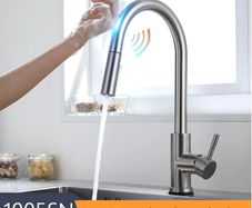 BRAND NEW Smart Touch Kitchen Faucets Crane For Sensor Kitchen Water Tap Sink Mixer Rotate Touch Faucet Sensor Water Mixer KH-1005