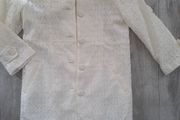 White Lace coat overcoat blazer UK 8 S new