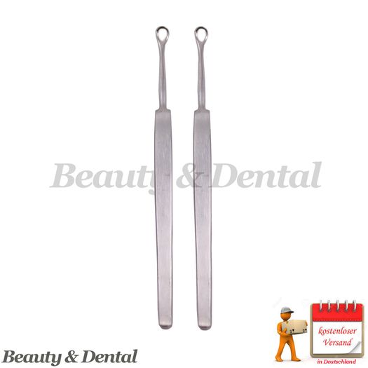 2x Ear Wax Remover Medical Ear Cleaner Surgical Stainless Steel