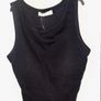 Black cropped top with built in cups Image 2