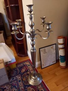 Large silver plated candleabra