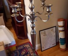 Large silver plated candleabra