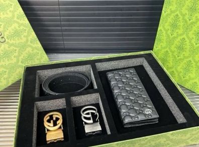GCC leather clutch belt set