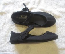 Slazenger black flats.   size 5
