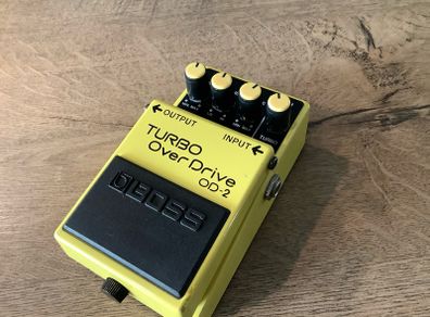 Boss OD-2 Turbo OverDrive (MIT, Black Label, 12V ACA) vintage guitar pedal
