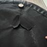 Black leather pouffe Image 2
