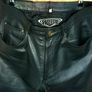 Mens Biker Leather Jeans Image 4