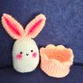 Cute Handmade Bunny Egg holder set Image 2