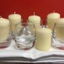 Dozen Elegant Glass Candle Holders with lots of Candles       -  DIY Decor, Events Image 3