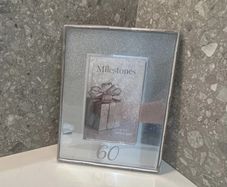 Brand-new Milestones Glitter Mirror Frame 4" x 6" - 60th Birthday
