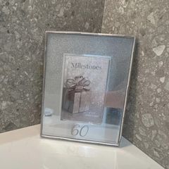 Brand-new Milestones Glitter Mirror Frame 4" x 6" - 60th Birthday
