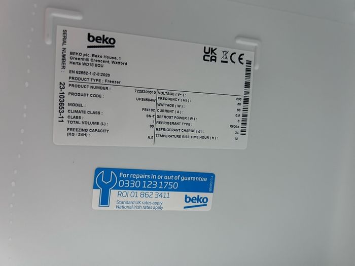 Under Counter Freezer Beko