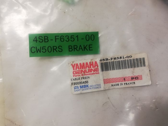 Yamaha CW50 RS Brake Cable
