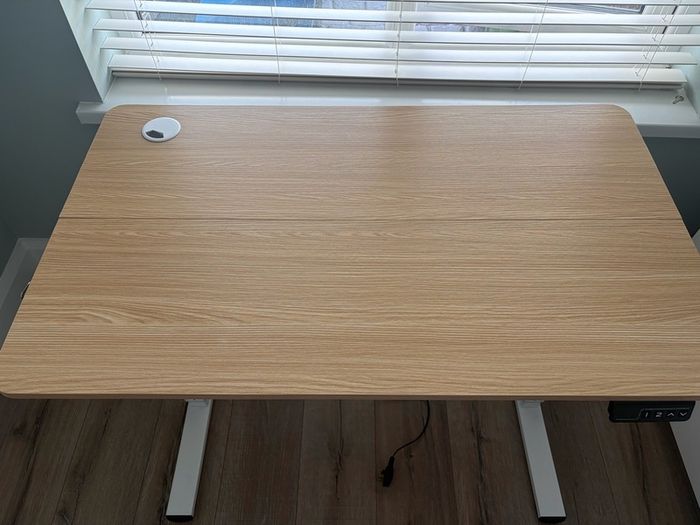 White and Oak Style Standing Desk