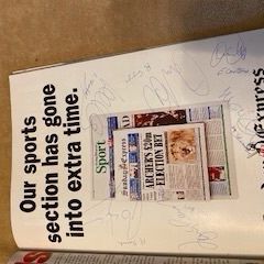 Man United programme, signed by team.