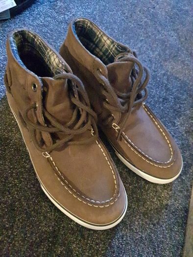 new boys brown high top boots