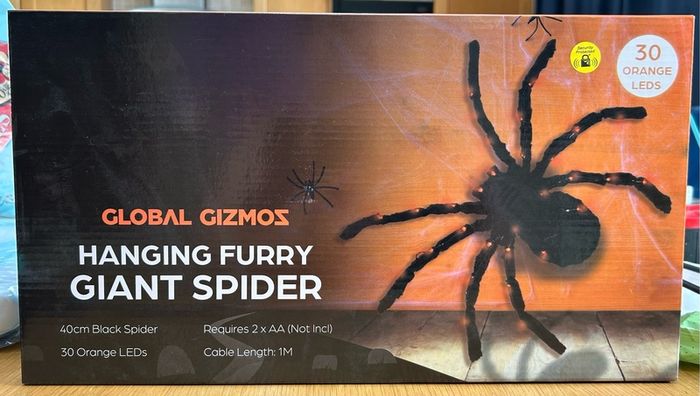 Hanging Furry giant spider