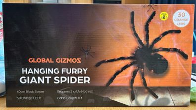 Hanging Furry giant spider