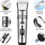 Hair Clippers, Professional Hair Trimmer Cordless Clippers Beard Shaver Electric Haircut Kit IPX7 Waterproof USB Rechargeable LED Display Beard Trimmer for Men and Family Use (FREE POSTAGE) Image 2