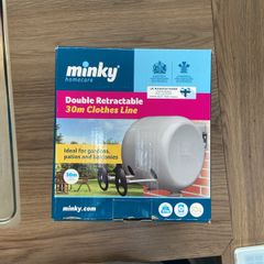 Minky double retractable clothes line - total length 30m (2x15m) -BRAND NEW!