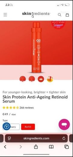 New SKINGREDIENTS  of 02 Skin Veg and 03 Skin Protein Refills