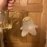 Vintage brass ceiling light postage available Image 2